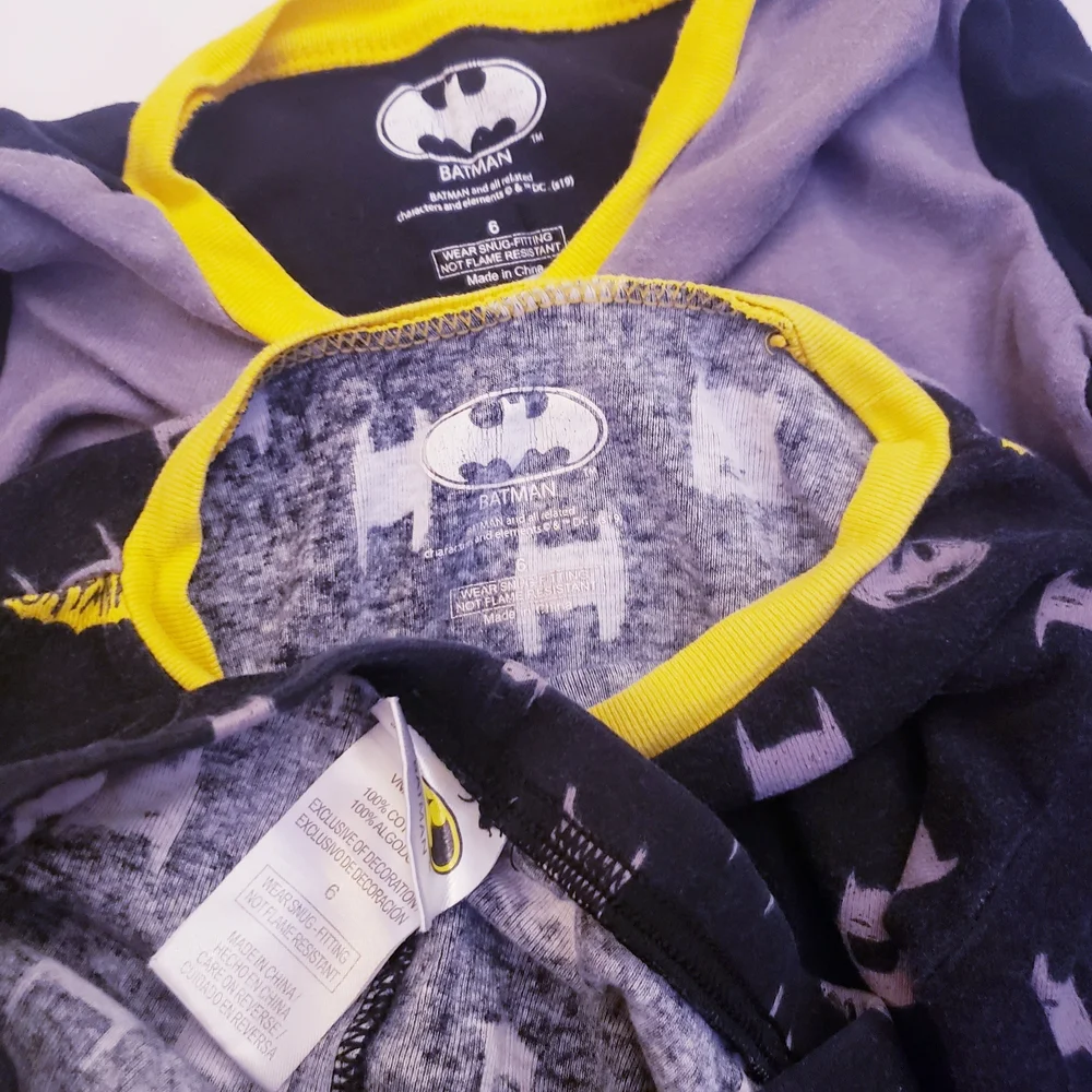 Boys Size 6 Batman Pajama Set